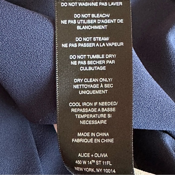 Alice + Olivia Maya Colorblock Racerback Dress Navy/White Tank Dress Size S/P - Picture 9 of 9